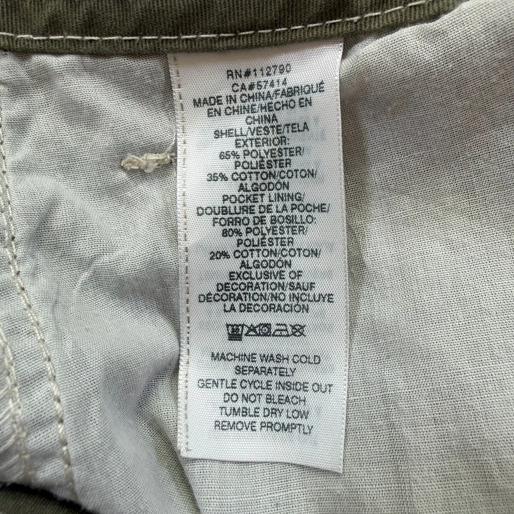 True Religion Cargo Pants Men's 38 Green Relaxed Straight Twill Cotton